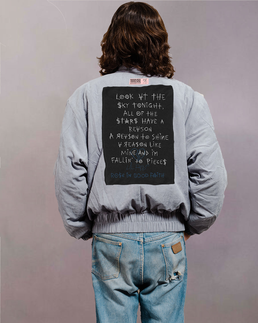 GIMME TIME SUEDED PATCH FLIGHT JACKET