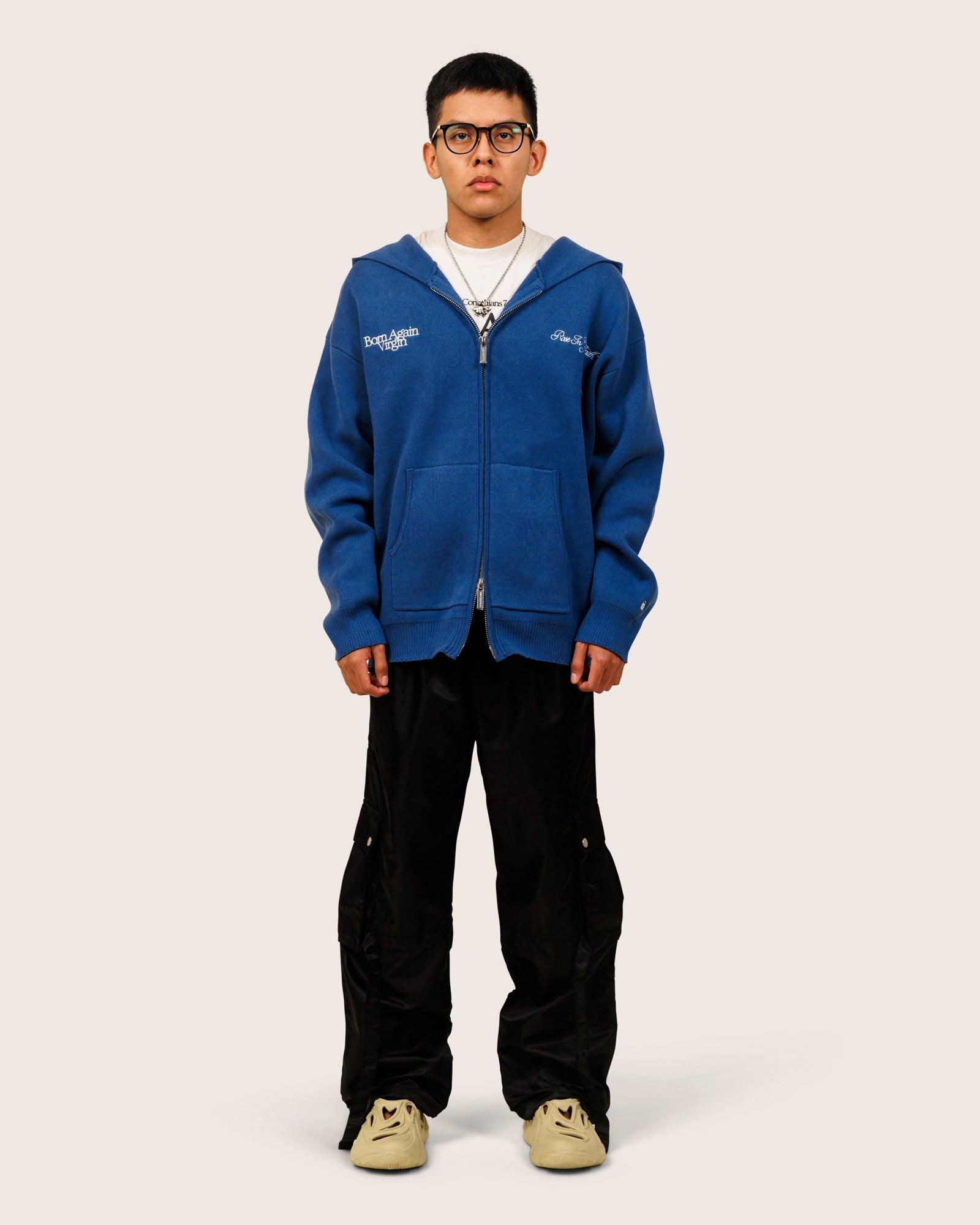 CASHMERE ZIP HOODIE - CASHMERE ZIP HOODIE - ROSE IN GOOD FAITH