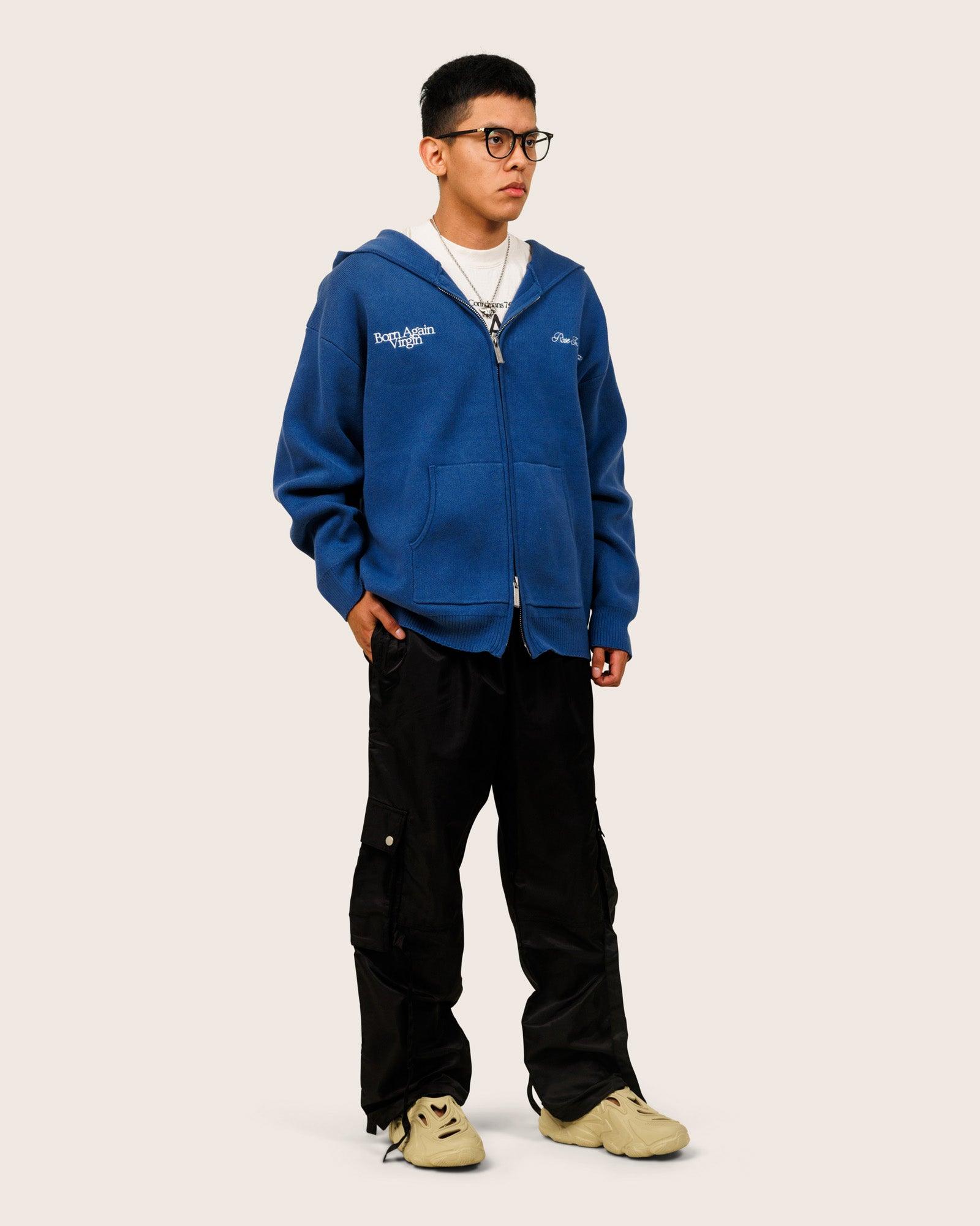 CASHMERE ZIP HOODIE - CASHMERE ZIP HOODIE - ROSE IN GOOD FAITH