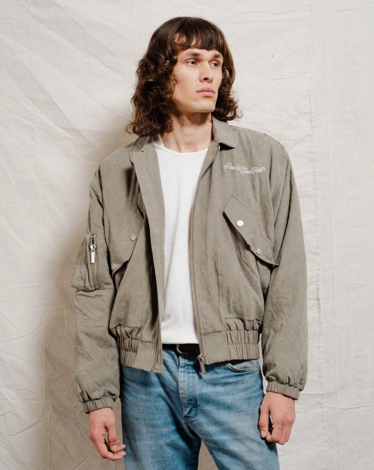 SUEDED FLIGHT JACKET - SUEDED FLIGHT JACKET - ROSE IN GOOD FAITH