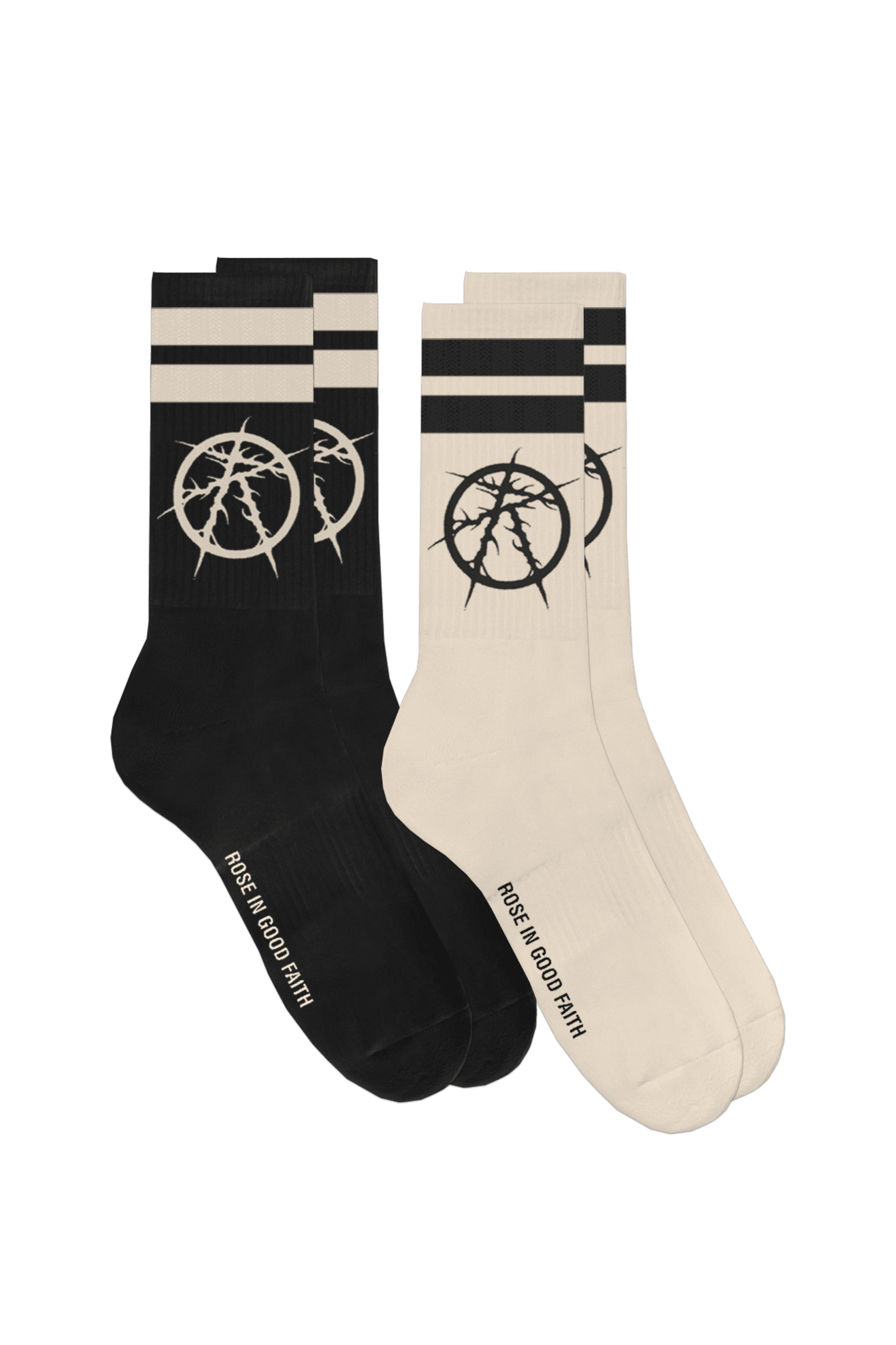 BLACK WATER SOCK 2 PACK - BLACK WATER SOCK 2 PACK - ROSE IN GOOD FAITH