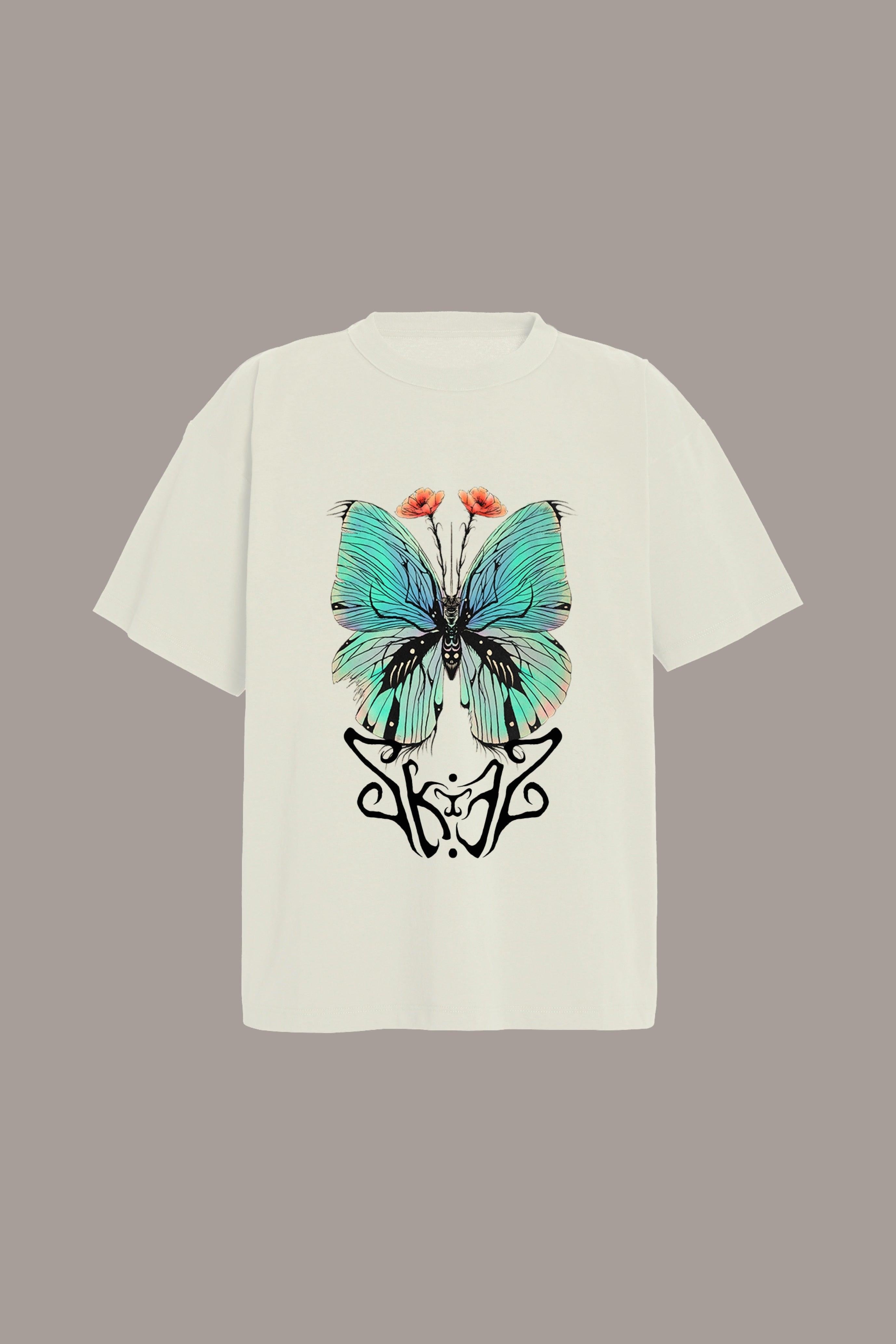 BLUE BUTTERFLY TEE - BLUE BUTTERFLY TEE - ROSE IN GOOD FAITH