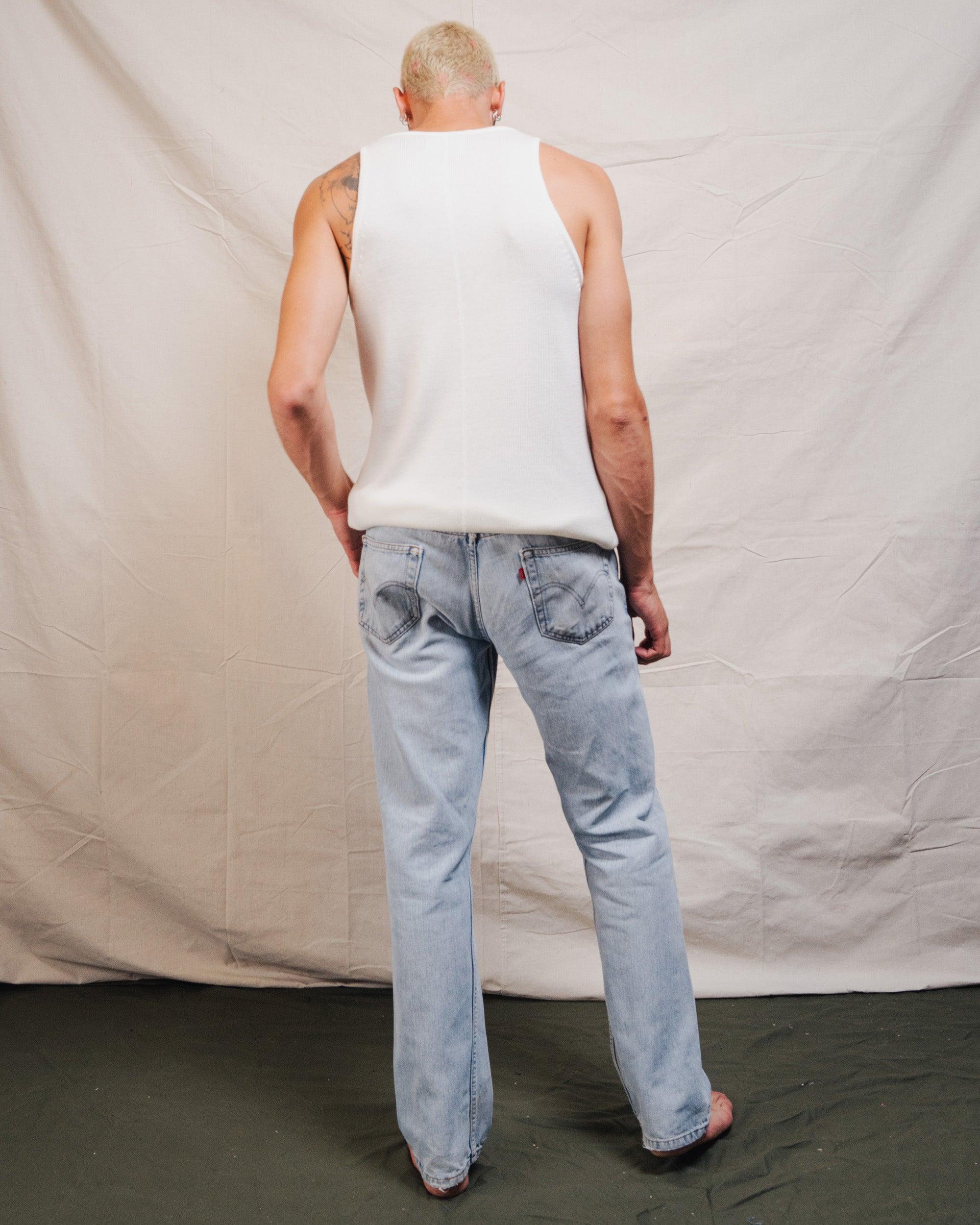 CASHMERE BLEND TANK TOP WHITE - CASHMERE BLEND TANK TOP WHITE - ROSE IN GOOD FAITH