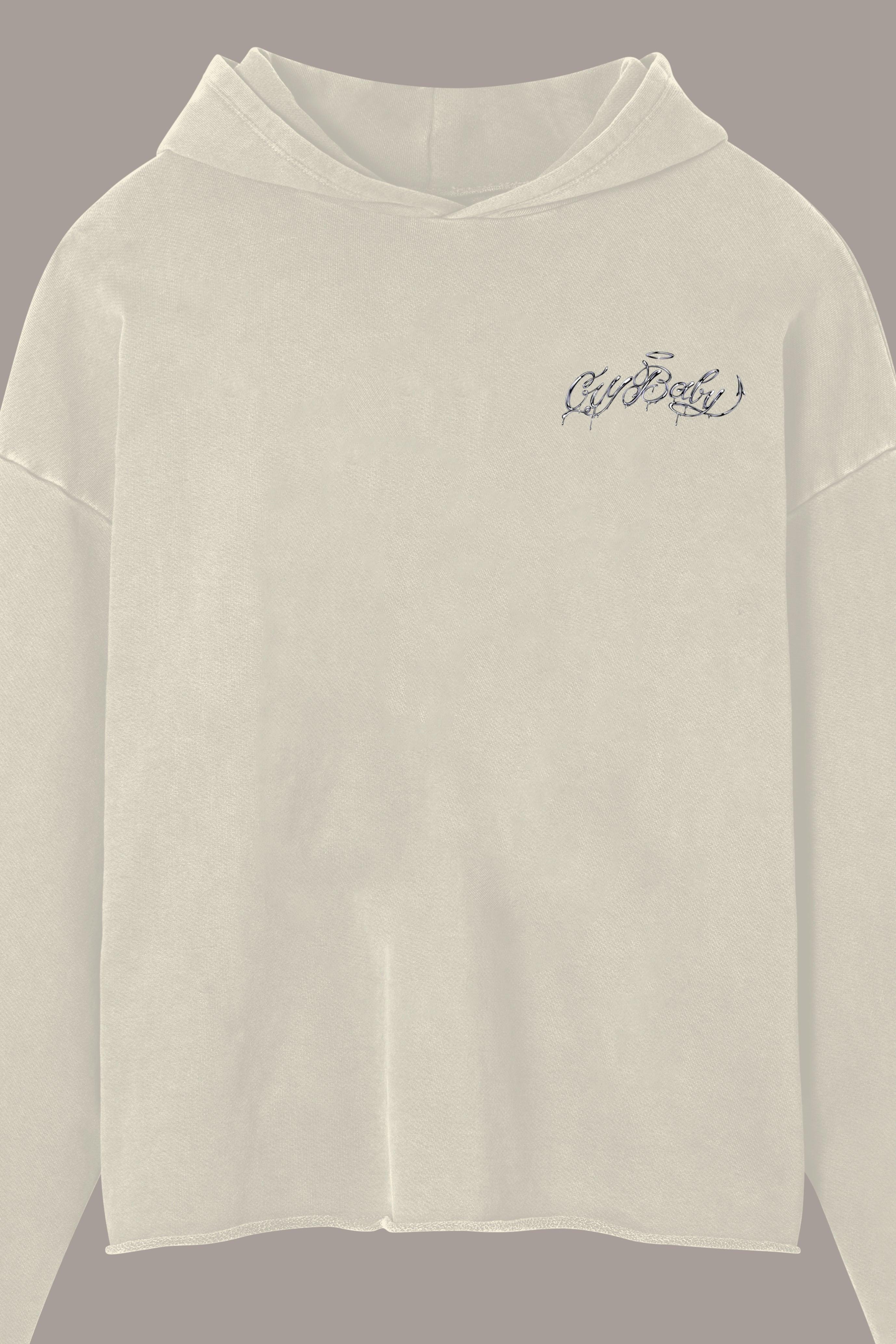 CRYBABY RAW HOODIE - CRYBABY RAW HOODIE - ROSE IN GOOD FAITH