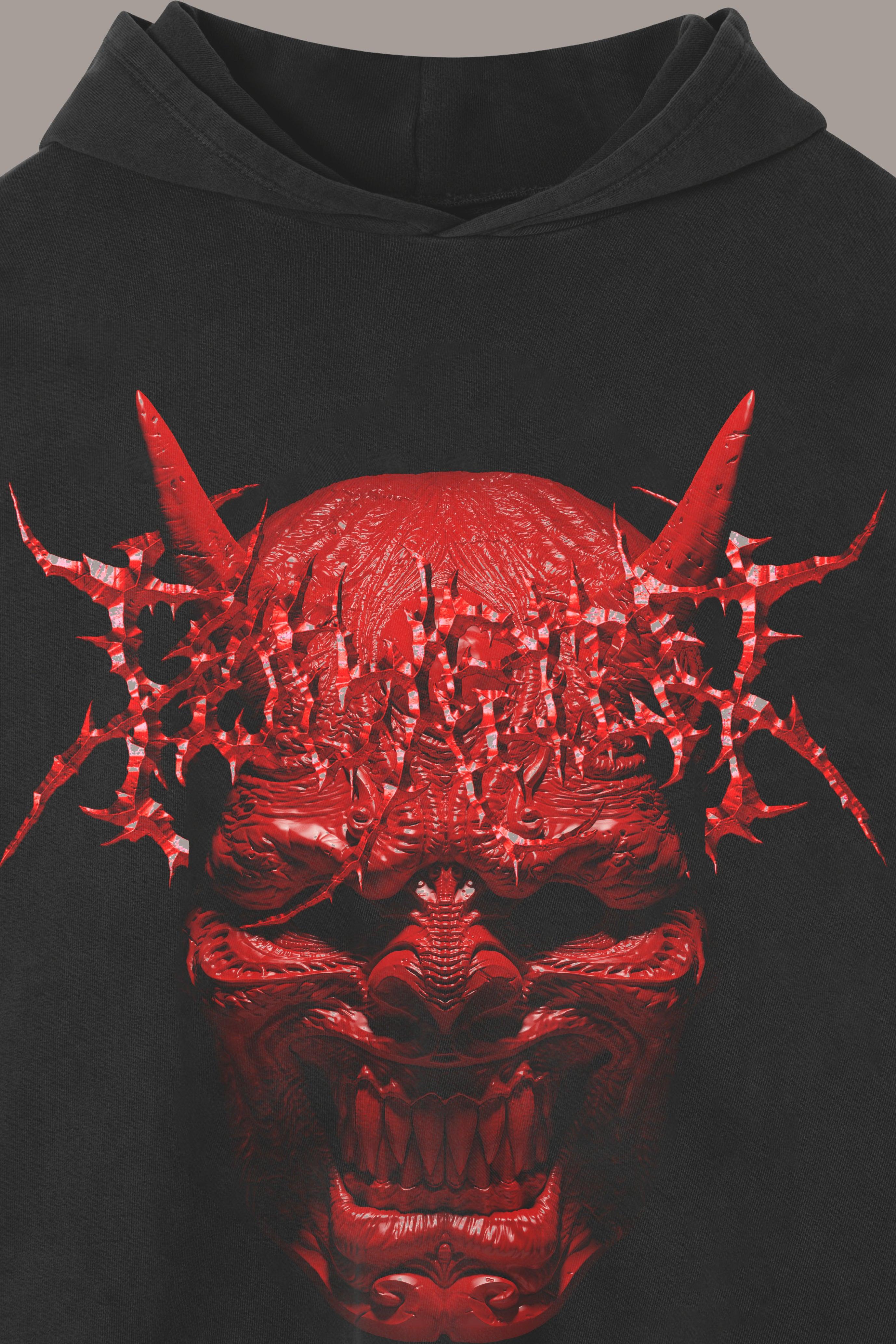 DEMON RAW HOODIE - DEMON RAW HOODIE - ROSE IN GOOD FAITH