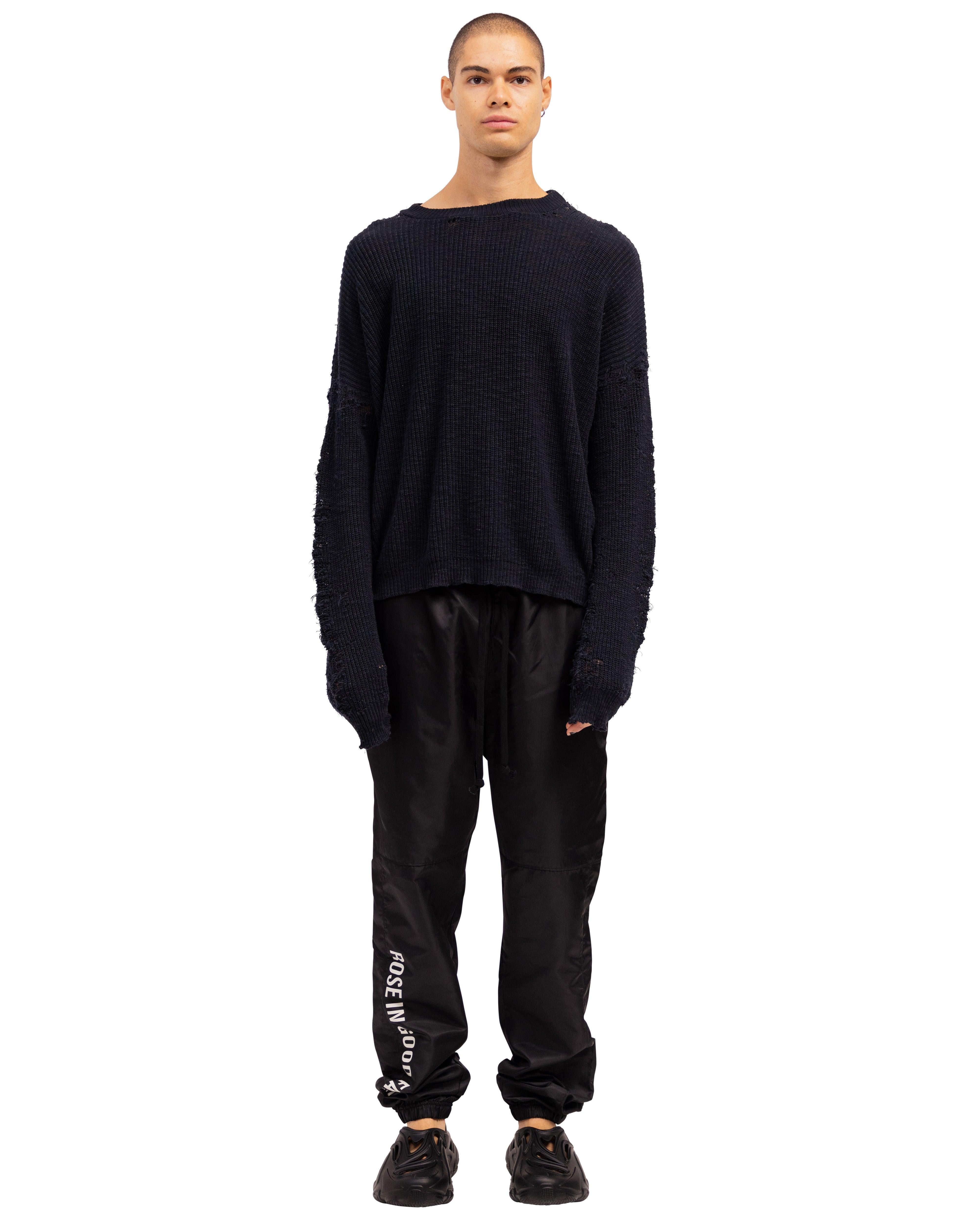 DESTROYED BLACK KNIT - DESTROYED BLACK KNIT - ROSE IN GOOD FAITH