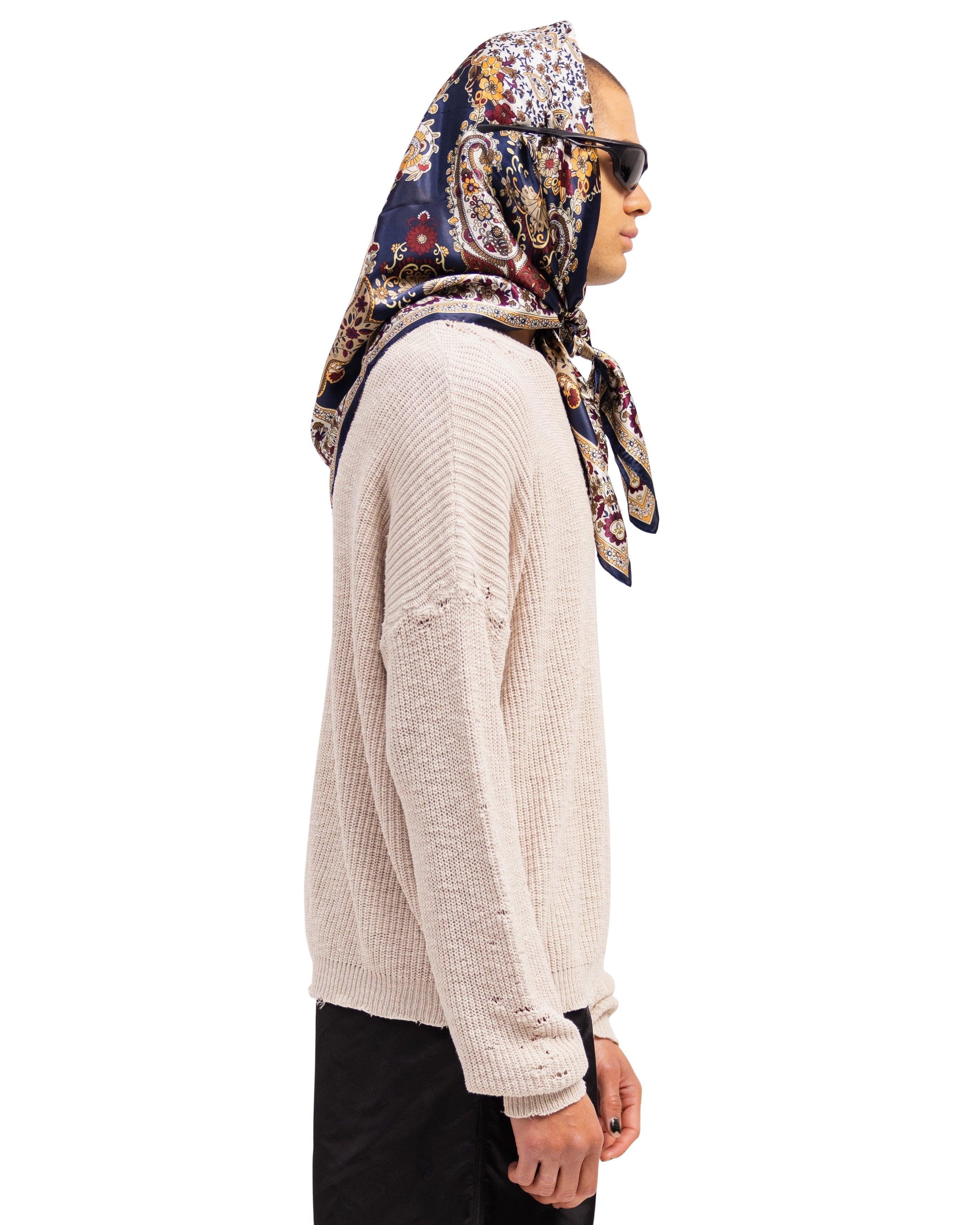 DESTROYED CREAME KNIT MEN - DESTROYED CREAME KNIT MEN - ROSE IN GOOD FAITH