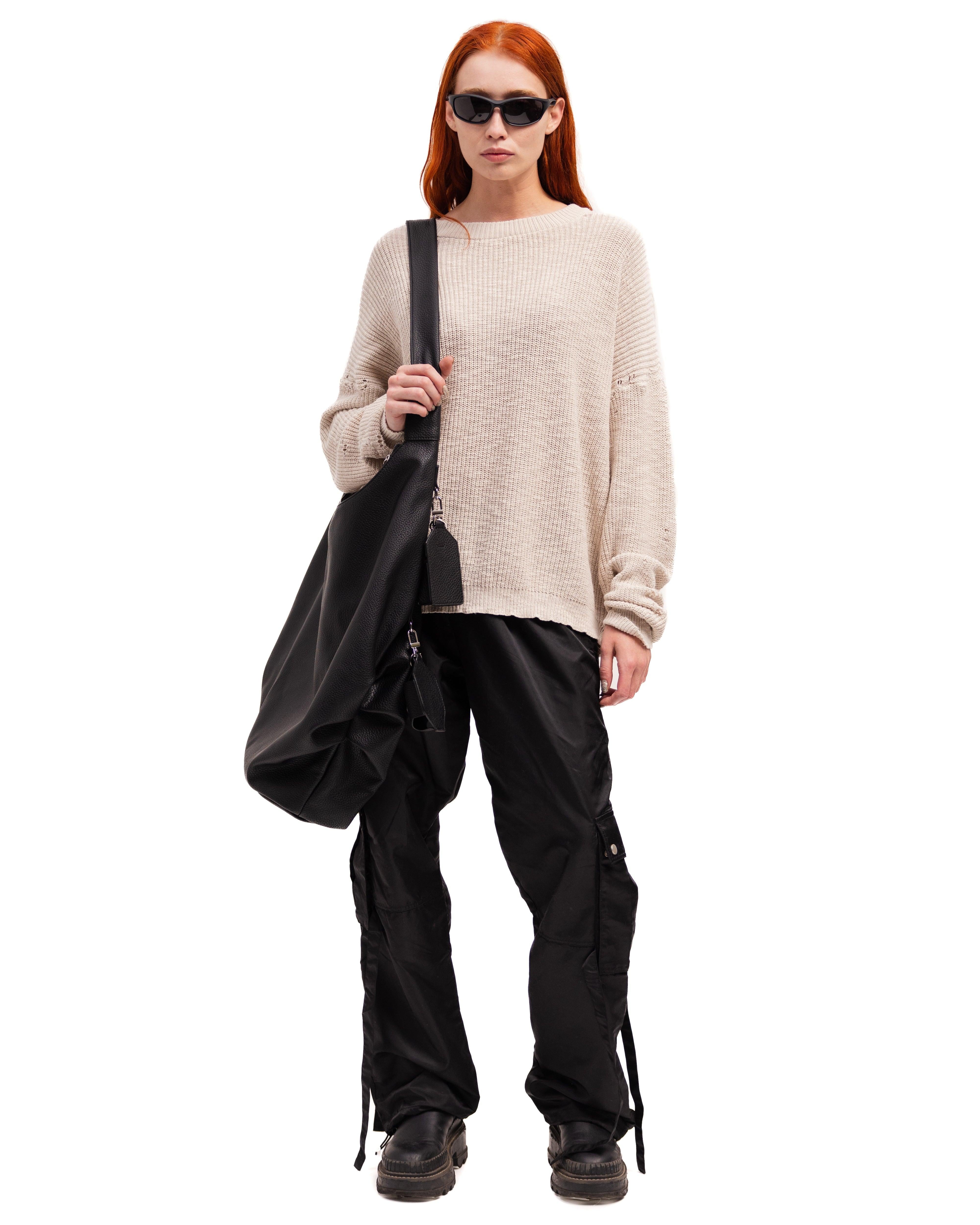 DESTROYED CREAME KNIT - DESTROYED CREAME KNIT - ROSE IN GOOD FAITH