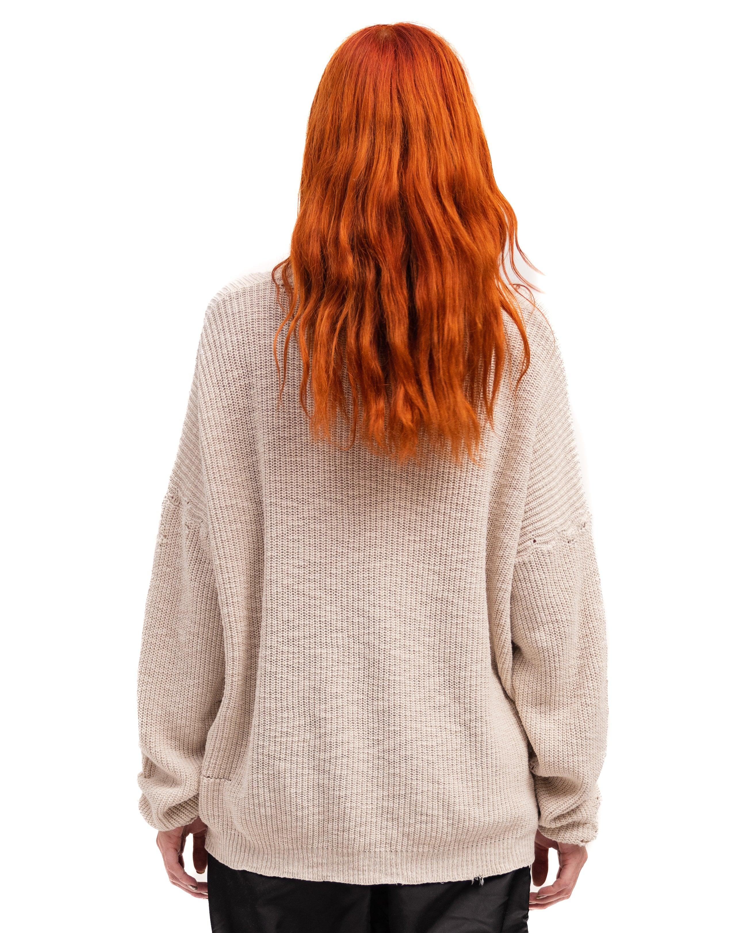 DESTROYED CREAME KNIT - DESTROYED CREAME KNIT - ROSE IN GOOD FAITH