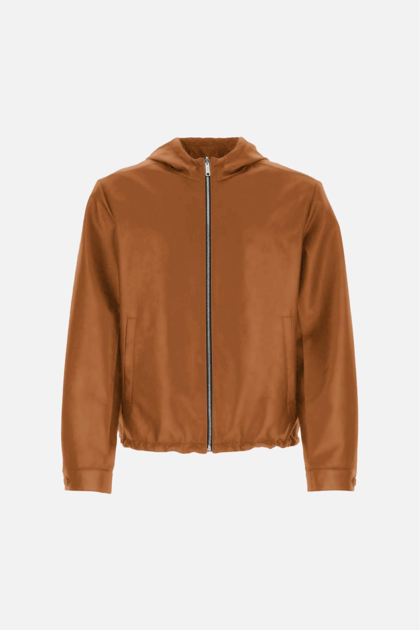 LEATHER ZIP HOODIE - LEATHER ZIP HOODIE - ROSE IN GOOD FAITH