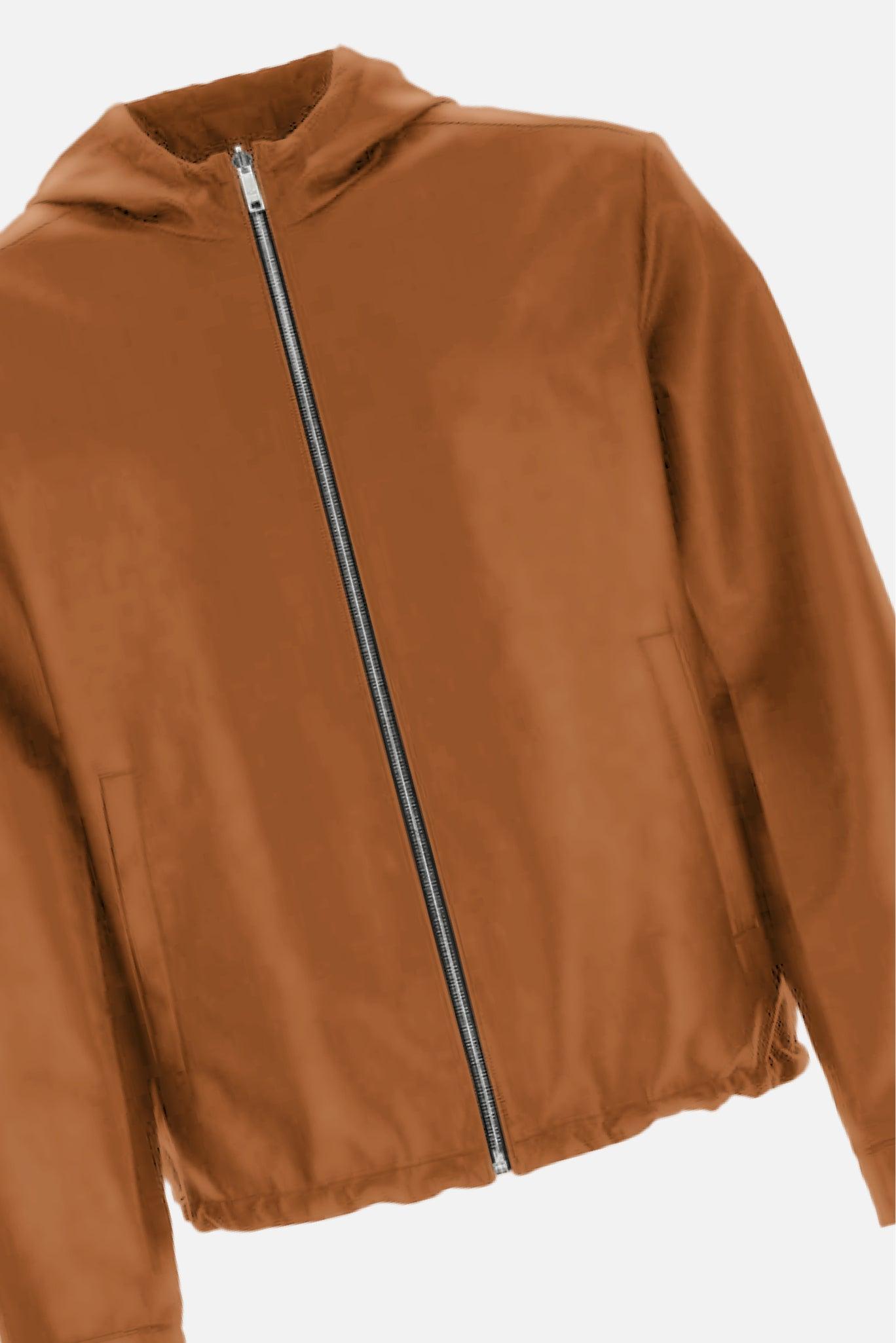 LEATHER ZIP HOODIE - LEATHER ZIP HOODIE - ROSE IN GOOD FAITH