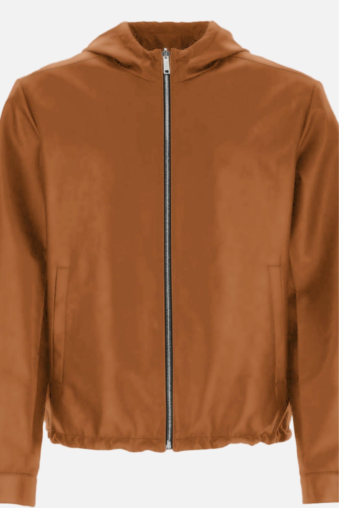 LEATHER ZIP HOODIE - LEATHER ZIP HOODIE - ROSE IN GOOD FAITH