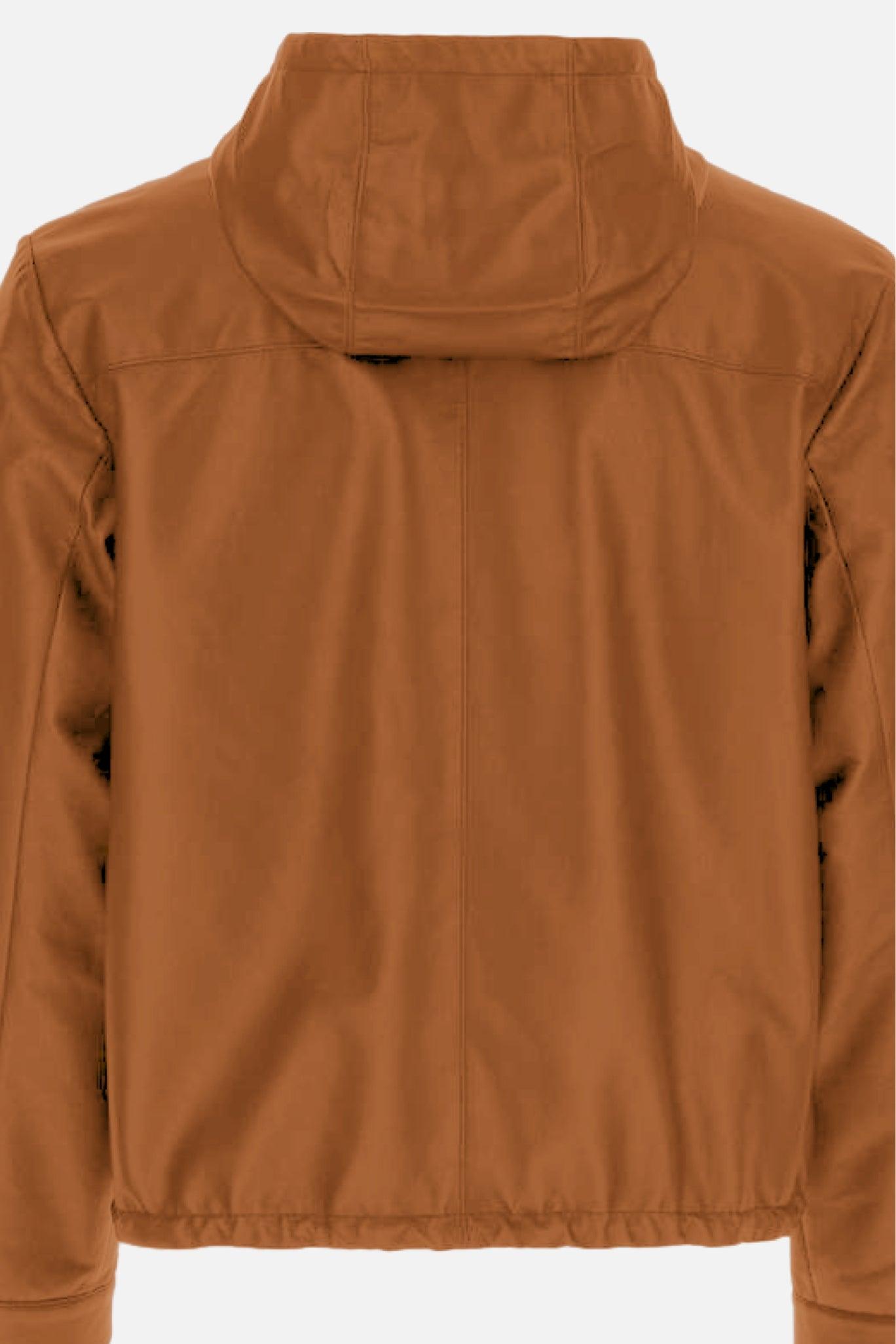 LEATHER ZIP HOODIE - LEATHER ZIP HOODIE - ROSE IN GOOD FAITH