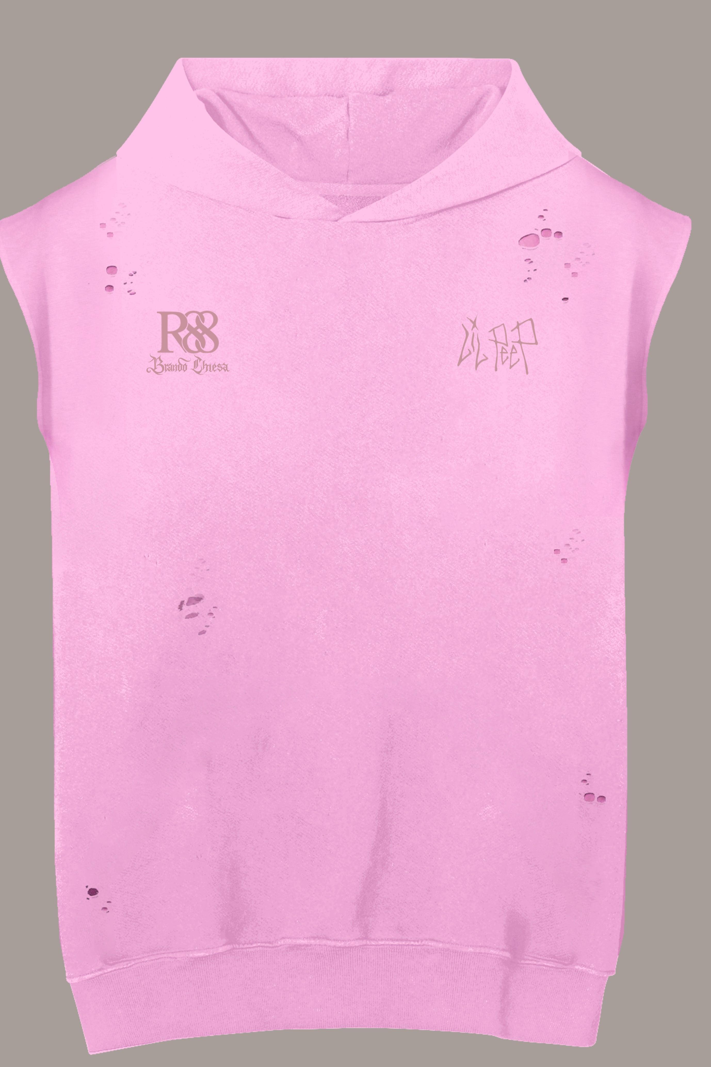 **LIMITED DECONSTRUCTED PATCH HOODIE - **LIMITED DECONSTRUCTED PATCH HOODIE - ROSE IN GOOD FAITH