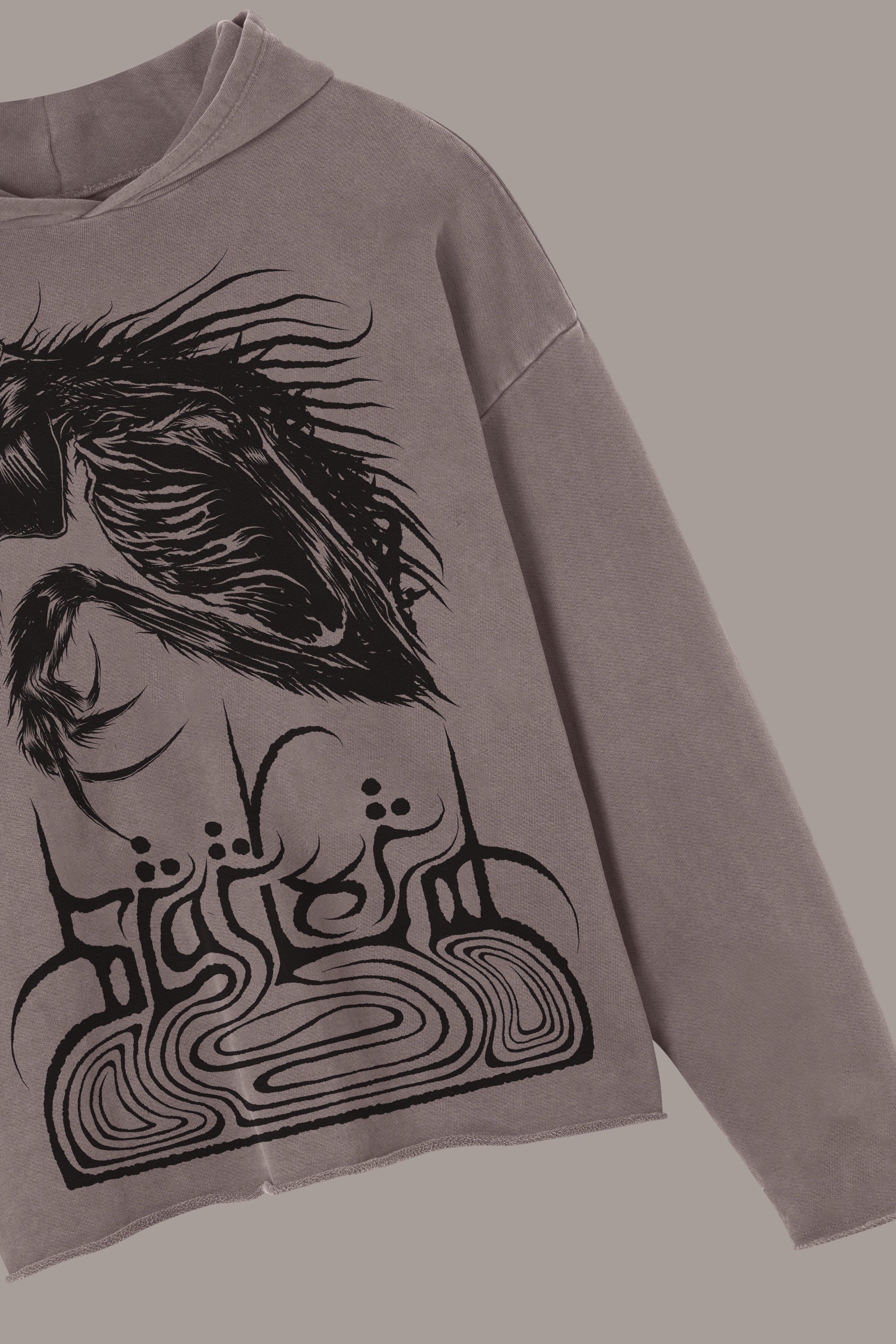 UNKNOWN PRESENCE RAW HOODIE - UNKNOWN PRESENCE RAW HOODIE - ROSE IN GOOD FAITH