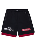 BLACK UTILITY HEALING SHORTS