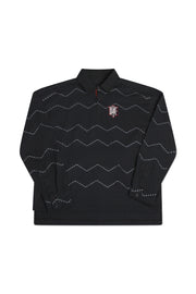 Stripe Black Rugby Polo