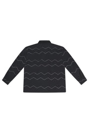 Stripe Black Rugby Polo