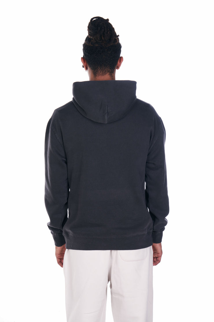 Faded Black Astrology Front Logo Hoodie