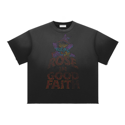 Sun Fade Raw Edge T-Shirt