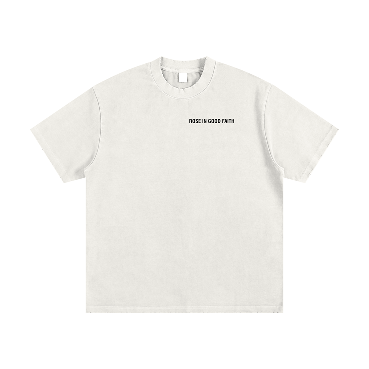 Heavyweight Vintage Washed Frayed T-Shirt