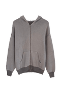 3GG KNIT ZIP HOODIE - 3GG KNIT ZIP HOODIE - ROSE IN GOOD FAITH
