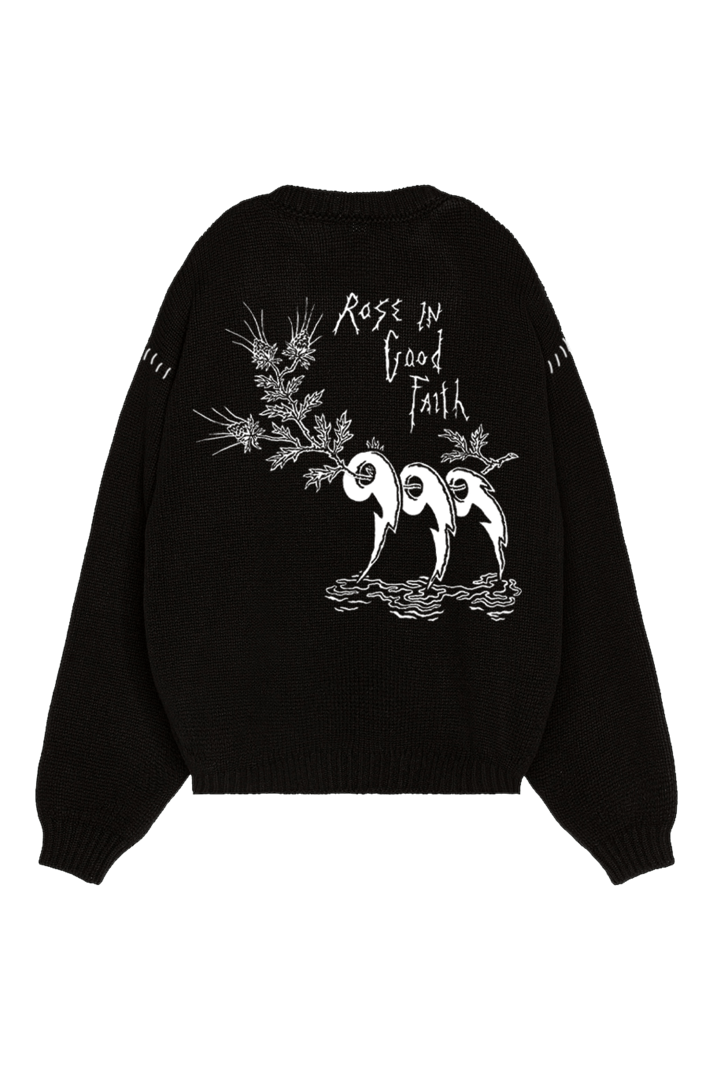 5 GAUGE KNIT CREWNECK - 5 GAUGE KNIT CREWNECK - ROSE IN GOOD FAITH
