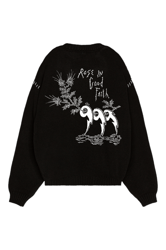 5 GAUGE KNIT CREWNECK - 5 GAUGE KNIT CREWNECK - ROSE IN GOOD FAITH