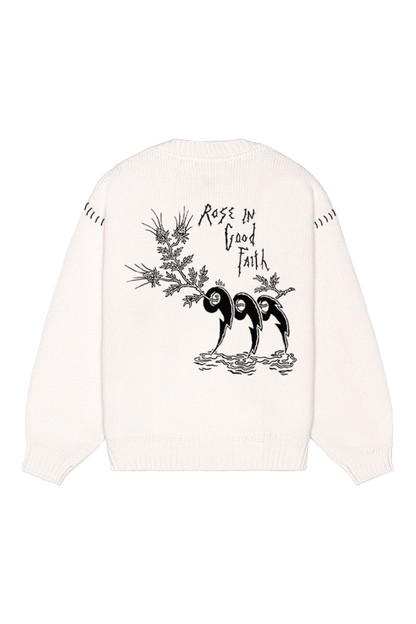5 GAUGE KNIT CREWNECK - 5 GAUGE KNIT CREWNECK - ROSE IN GOOD FAITH