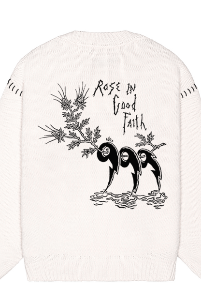 5 GAUGE KNIT CREWNECK - 5 GAUGE KNIT CREWNECK - ROSE IN GOOD FAITH
