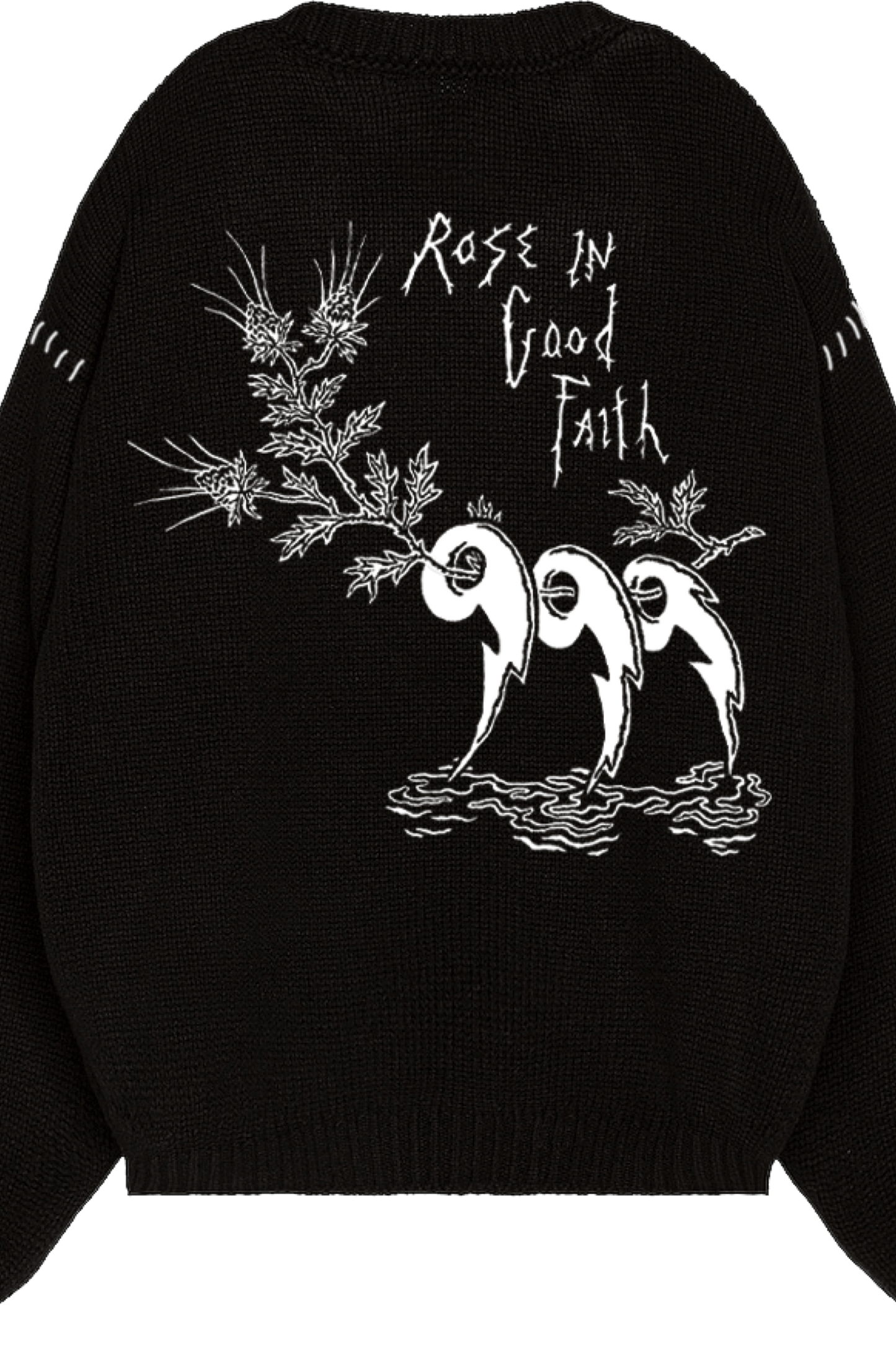 5 GAUGE KNIT CREWNECK - 5 GAUGE KNIT CREWNECK - ROSE IN GOOD FAITH