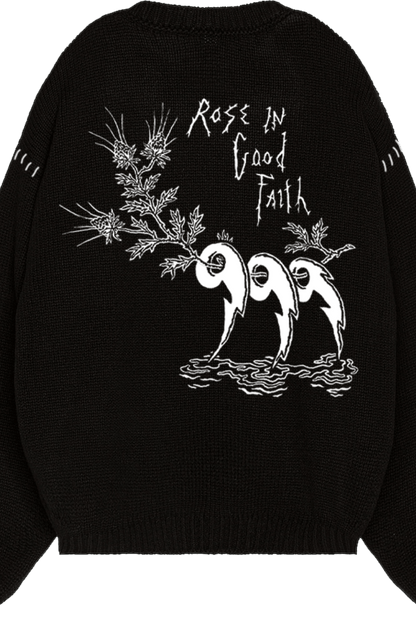 5 GAUGE KNIT CREWNECK - 5 GAUGE KNIT CREWNECK - ROSE IN GOOD FAITH