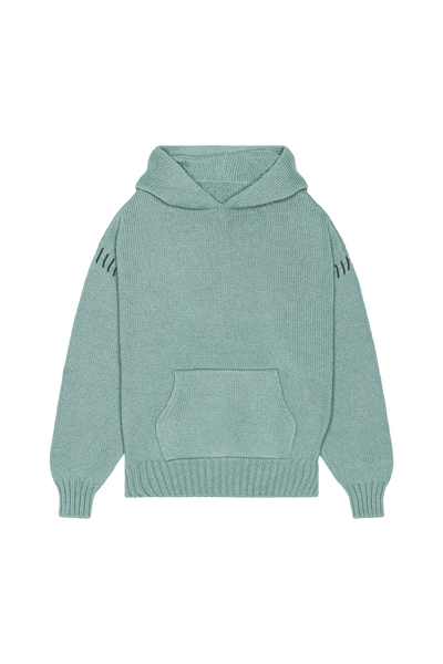5 GAUGE KNIT HOODIE - 5 GAUGE KNIT HOODIE - ROSE IN GOOD FAITH