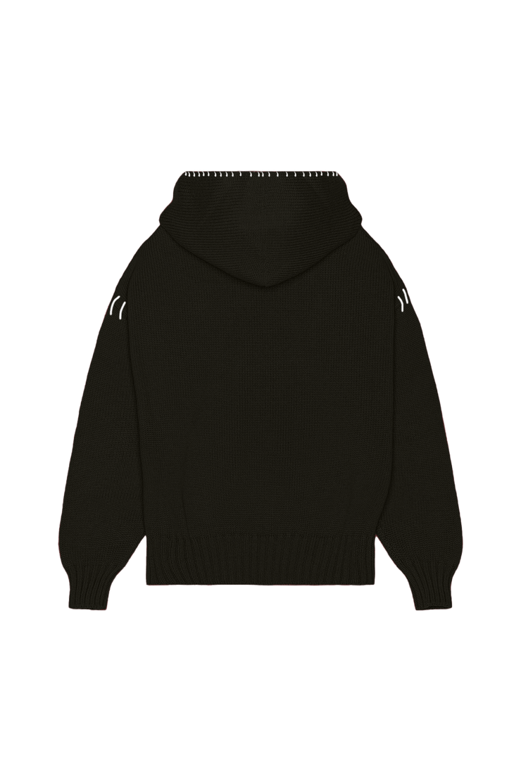 5 GAUGE KNIT HOODIE - 5 GAUGE KNIT HOODIE - ROSE IN GOOD FAITH