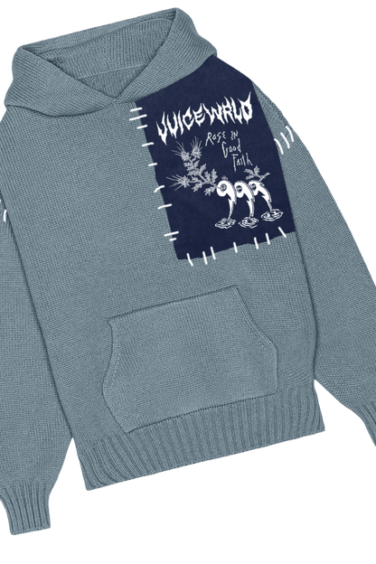 5 GAUGE KNIT HOODIE - 5 GAUGE KNIT HOODIE - ROSE IN GOOD FAITH