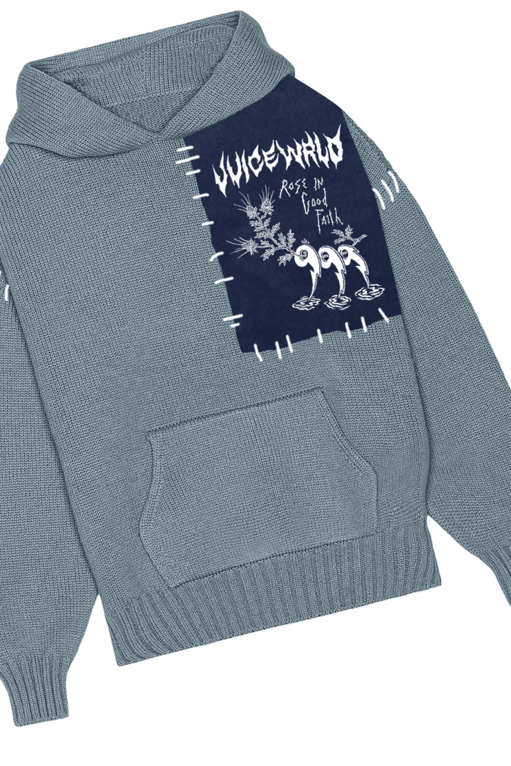 5 GAUGE KNIT HOODIE - 5 GAUGE KNIT HOODIE - ROSE IN GOOD FAITH