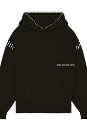 5 GAUGE KNIT HOODIE - 5 GAUGE KNIT HOODIE - ROSE IN GOOD FAITH