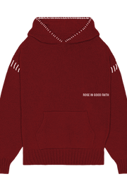 5 GAUGE KNIT HOODIE - 5 GAUGE KNIT HOODIE - ROSE IN GOOD FAITH