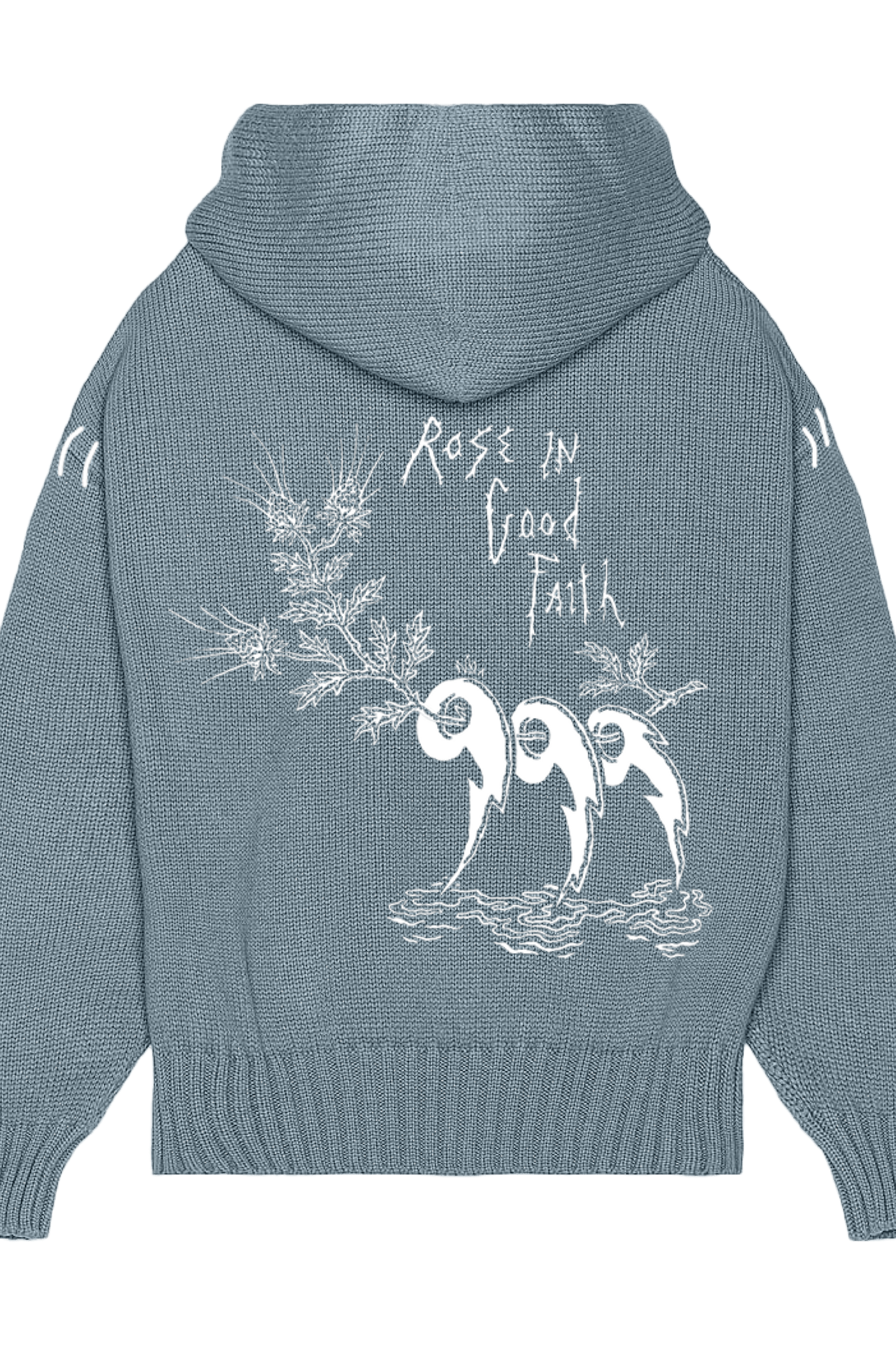 5 GAUGE KNIT HOODIE - 5 GAUGE KNIT HOODIE - ROSE IN GOOD FAITH