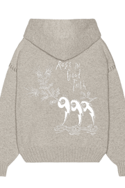 5 GAUGE KNIT HOODIE - 5 GAUGE KNIT HOODIE - ROSE IN GOOD FAITH