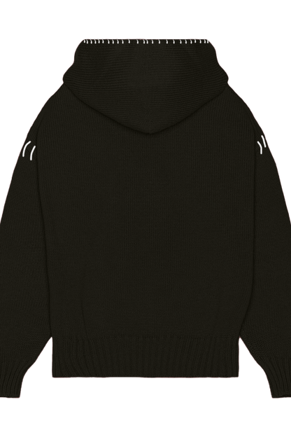 5 GAUGE KNIT HOODIE - 5 GAUGE KNIT HOODIE - ROSE IN GOOD FAITH