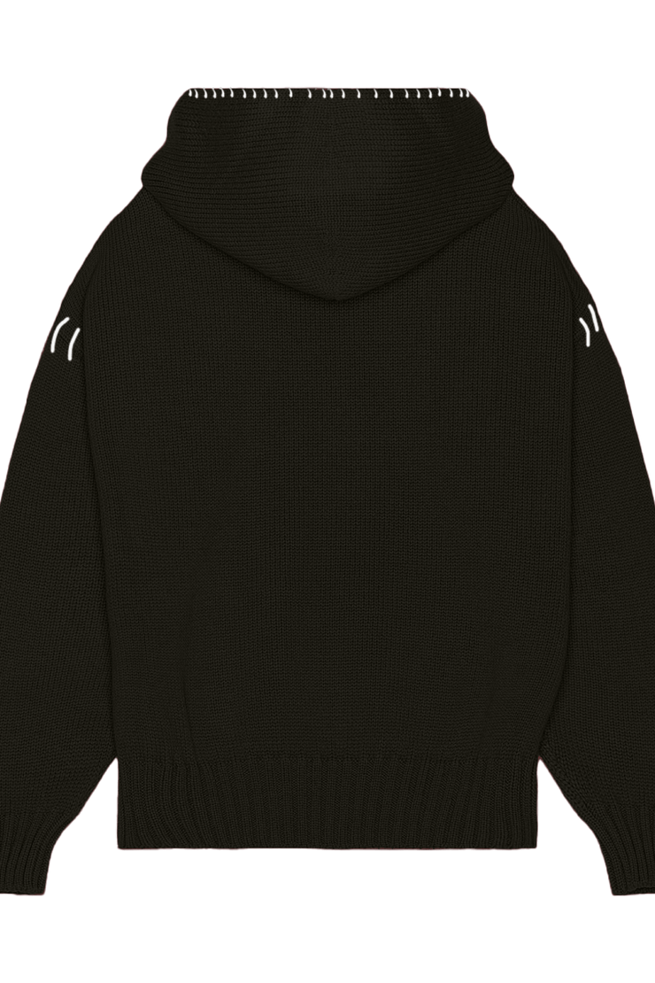 5 GAUGE KNIT HOODIE - 5 GAUGE KNIT HOODIE - ROSE IN GOOD FAITH
