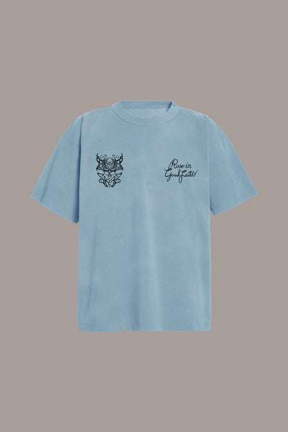 AZURE TEE - AZURE TEE - ROSE IN GOOD FAITH
