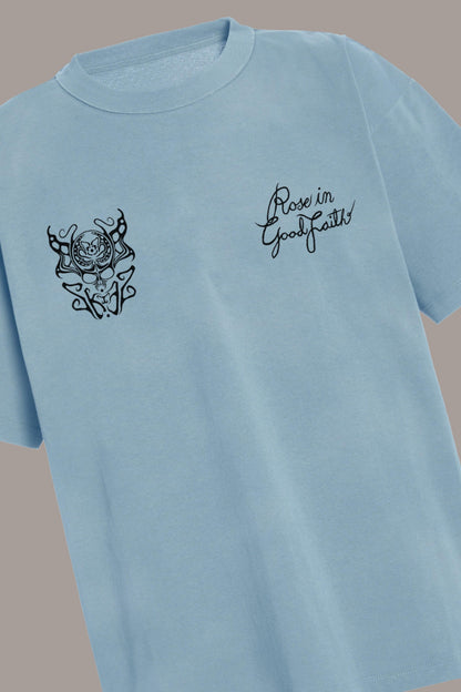 AZURE TEE - AZURE TEE - ROSE IN GOOD FAITH