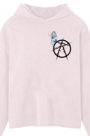 BLACK WATER RAW HOODIE PINK - BLACK WATER RAW HOODIE PINK - ROSE IN GOOD FAITH