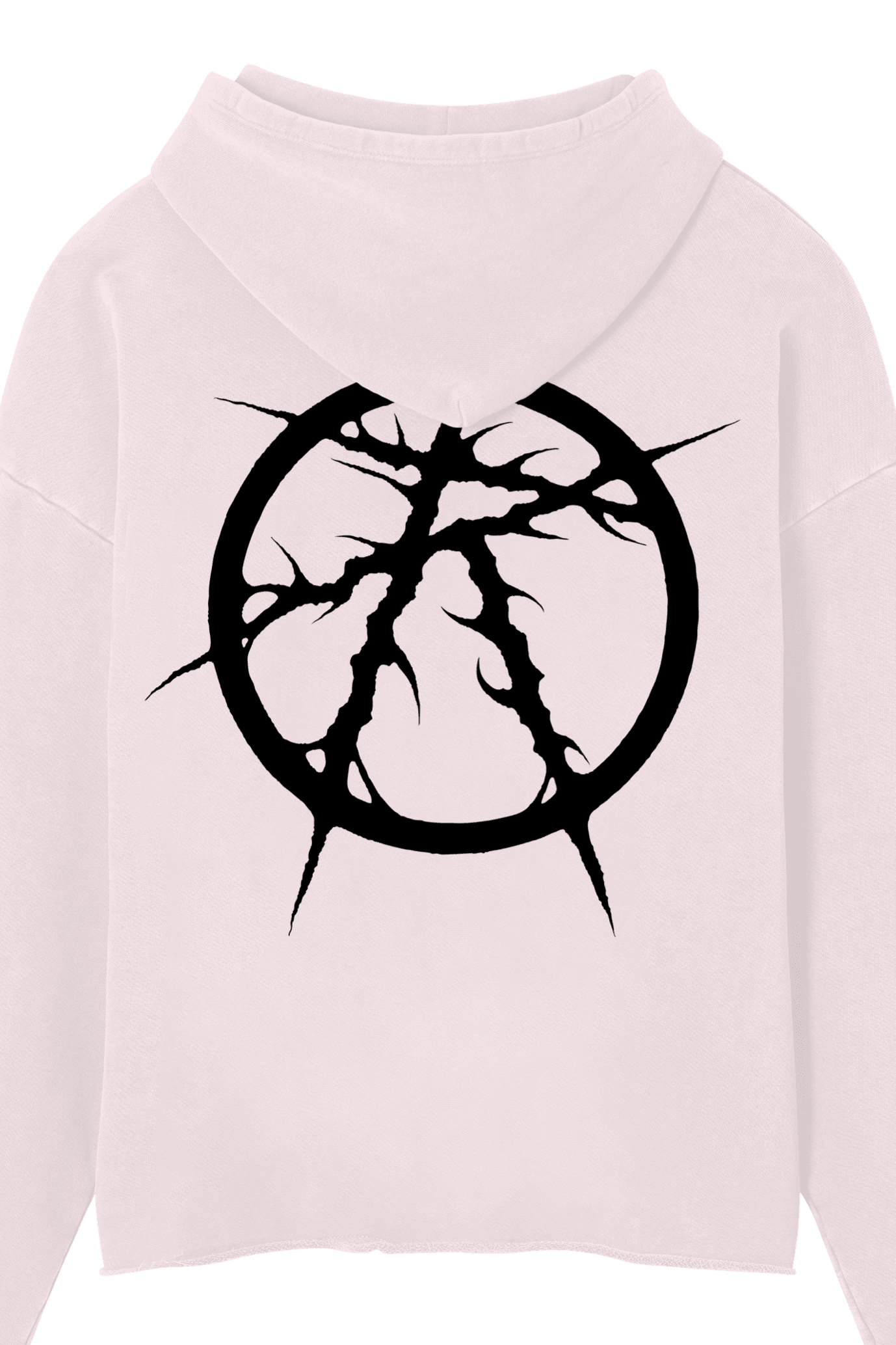 BLACK WATER RAW HOODIE PINK - BLACK WATER RAW HOODIE PINK - ROSE IN GOOD FAITH