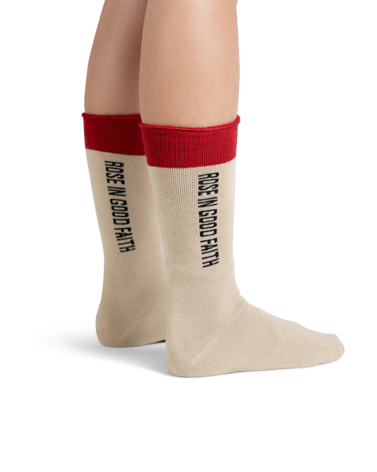 BOUCLE SOCK - BOUCLE SOCK - ROSE IN GOOD FAITH