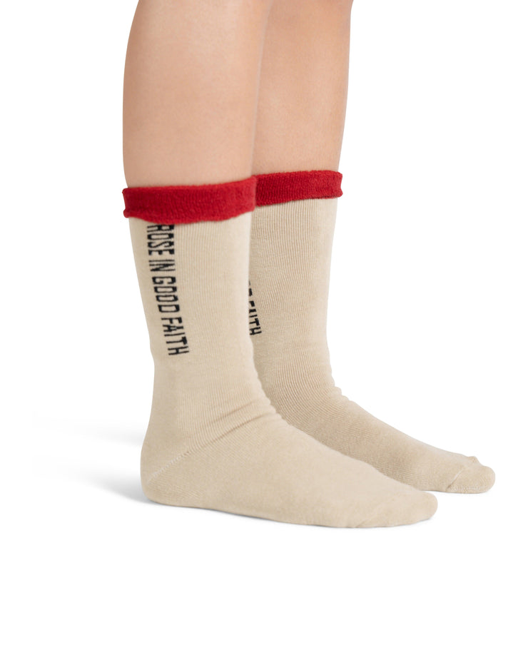 BOUCLE SOCK - BOUCLE SOCK - ROSE IN GOOD FAITH