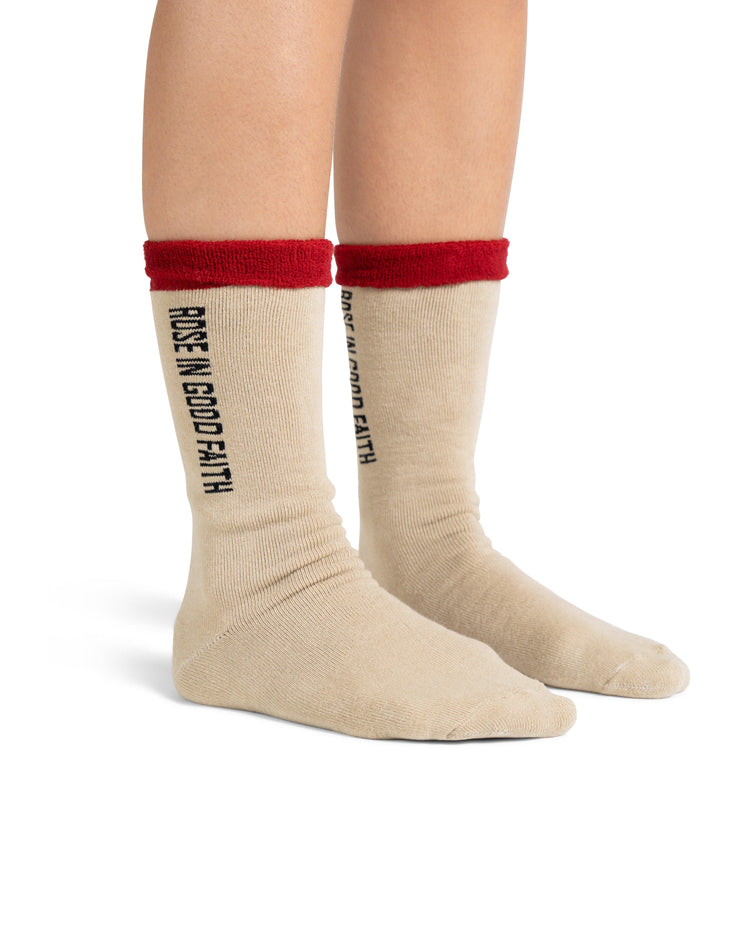 BOUCLE SOCK - BOUCLE SOCK - ROSE IN GOOD FAITH