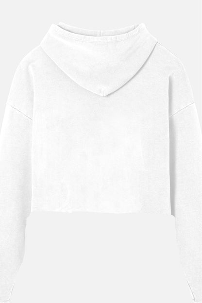 BURNING SKY CROPPED RAW HOODIE - BURNING SKY CROPPED RAW HOODIE - ROSE IN GOOD FAITH